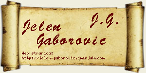 Jelen Gaborović vizit kartica